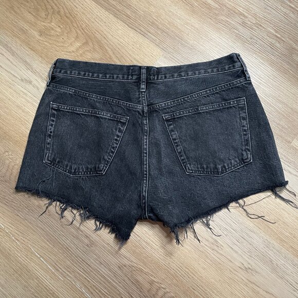 AGOLDE Parker Cut-Off Denim Shorts size 29 curse black gray distressed jean 8 - Picture 8 of 9